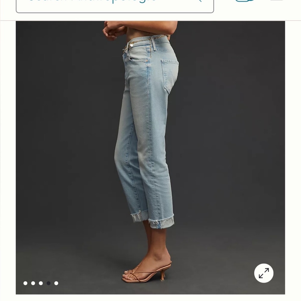 MOTHER The Scrapper Cuff Ankle Fray Size 32